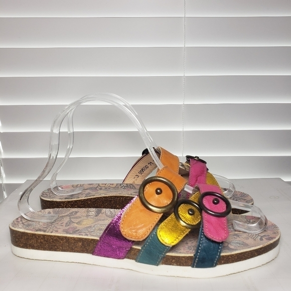 Think! Shik 3 Band Multi-color Open Toe Sandals - Picture 5 of 11